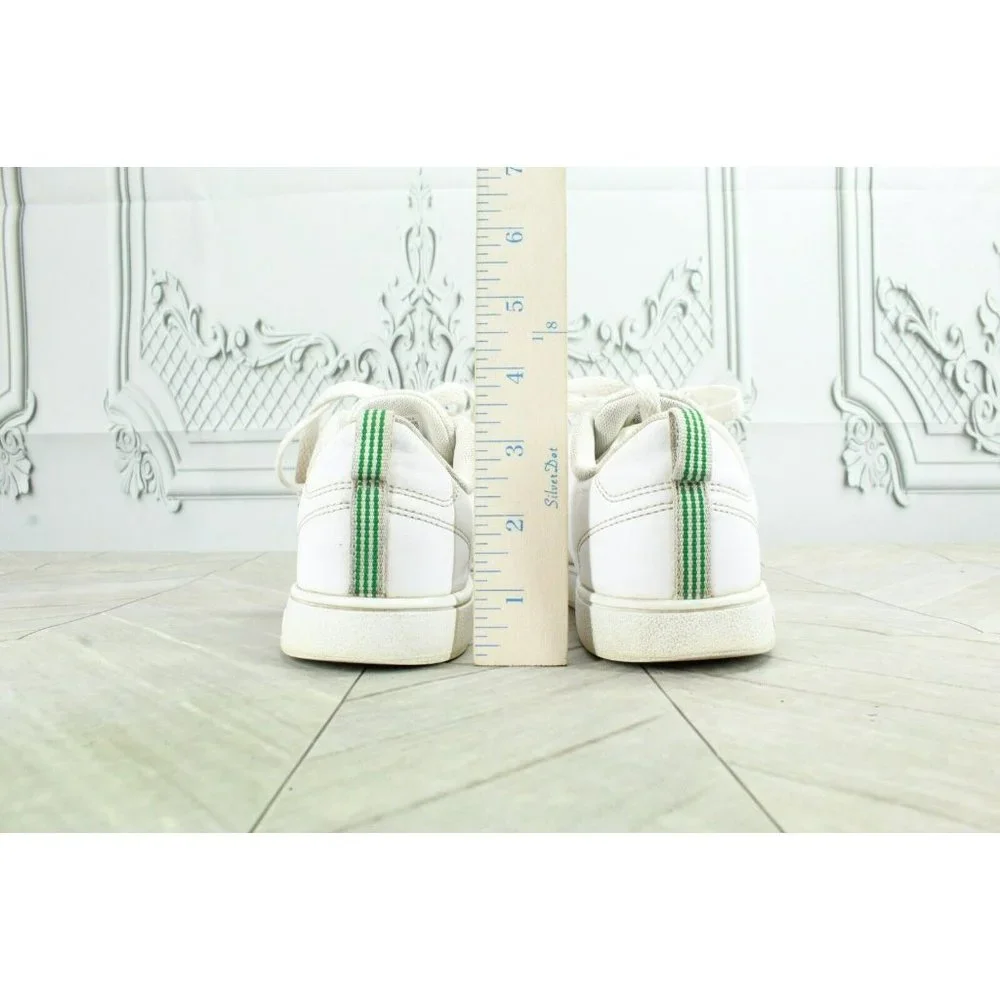 Adidas  White Leather Lace Up Low Top Athletic Sneaker Shoes Size 4.5 - Picture 6 of 9